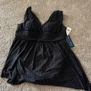 Black Leopard Pattern Swimsuit